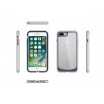 Wholesale iPhone 7 Plus Clear Armor Hybrid Case (Silver)
